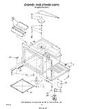 CABINET AND STIRRER Diagram and Parts List for RM278BXP1  Whirlpool Microwave Oven Combo