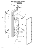 FREEZER DOOR PARTS Diagram and Parts List for 3XES0GTQNL00  Whirlpool Refrigerator
