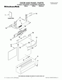 DOOR AND PANEL PARTS Diagram and Parts List for KUDS35FXSS3  KitchenAid Dishwasher