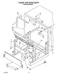 FRAME AND TANK Diagram and Parts List for KUDP22ST2  KitchenAid Dishwasher