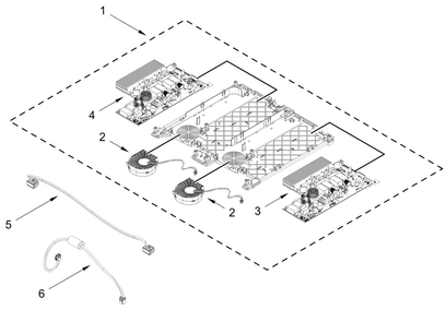 Interior Parts Diagram and Parts List for JICT730SS00  Whirlpool Cooktop