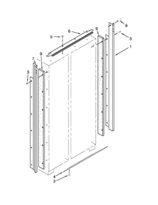 Cabinet Trim Parts Diagram and Parts List for KSSC42QVS06  KitchenAid Refrigerator