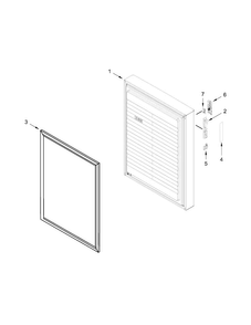 Freezer Door Parts Diagram and Parts List for KBBX104EPA0  KitchenAid Refrigerator