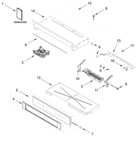 Control Panel Parts Diagram and Parts List for JOEDC330RL00  Whirlpool Wall Oven