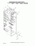 REFRIGERATOR LINER PARTS Diagram and Parts List for 6WSC20C6XD00  Whirlpool Refrigerator