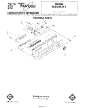CONSOLE Diagram and Parts List for DU8300XT1  Whirlpool Dishwasher