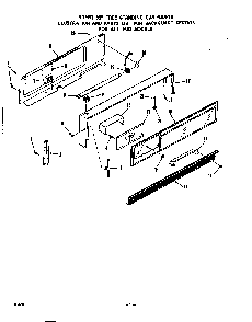 Backguard Diagram and Parts List for 1633*2A  Roper Range