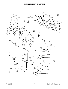 Manifold Parts Diagram and Parts List for KFGD500EWH10  KitchenAid Range