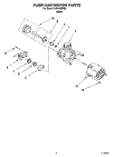 PUMP AND MOTOR PARTS Diagram and Parts List for DU811SWPQ2  Whirlpool Dishwasher