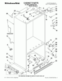 CABINET PARTS Diagram and Parts List for KBFO42FTX04  KitchenAid Refrigerator