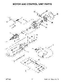 Motor And Control Unit Parts Diagram and Parts List for 5K45SSSSWH0  KitchenAid Mixer