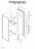 REFRIGERATOR DOOR PARTS Diagram and Parts List for ED2CHQXVQ00  Whirlpool Refrigerator
