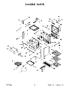 Chassis Parts Diagram and Parts List for YKSEG700ESS6  KitchenAid Range