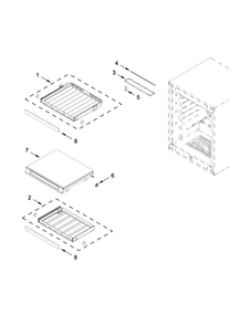Shelf Parts Diagram and Parts List for KUWL204EPA00  KitchenAid Cooler