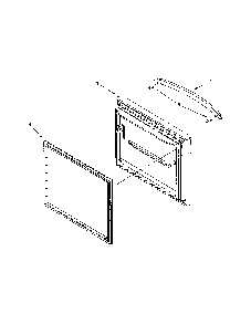 Freezer Door Diagram and Parts List for KBFS20EVBL10  KitchenAid Refrigerator