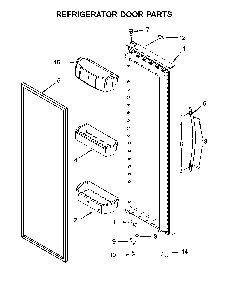 Refrigerator door parts Diagram and Parts List for 10651762511  Kenmore Refrigerator