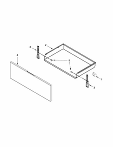 Drawer Parts Diagram and Parts List for IGS505DS0  Whirlpool Range
