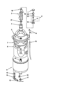 Tub And Basket Parts Diagram and Parts List for 1109875279A  Kenmore Washer Dryer Combo
