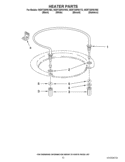 HEATER PARTS Diagram and Parts List for WDF730PAYB3  Whirlpool Dishwasher