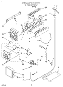 ICE MAKER, OPTIONAL Diagram and Parts List for 3XART721F02  Whirlpool Refrigerator