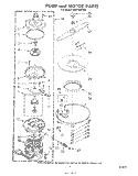 PUMP AND MOTOR Diagram and Parts List for SHF7801W0  Whirlpool Dishwasher