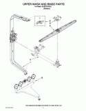 UPPER WASH AND RINSE PARTS Diagram and Parts List for KUDE70FXSS2  KitchenAid Dishwasher