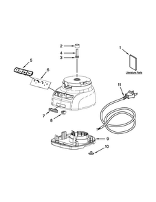Motor And Housing Unit Parts Diagram and Parts List for KJA13AVBNA0  KitchenAid Food Processor