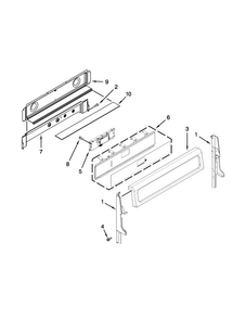 Control Panel Parts Diagram and Parts List for WGG555S0BB00  Whirlpool Range