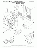 CABINET PARTS Diagram and Parts List for KBCS24RSSS04  KitchenAid Wine and Beverage Cooler