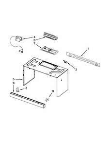 Cabinet And Installation Parts Diagram and Parts List for IMH205DS0  Whirlpool Microwave