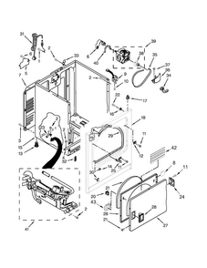Cabinet Parts Diagram and Parts List for WGD4800BQ1  Whirlpool Dryer