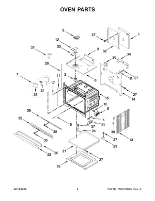 Oven Parts Diagram and Parts List for WOD97ES0ES03  Whirlpool Wall Oven