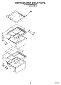 REFRIGERATOR SHELF PARTS Diagram and Parts List for TS25CGXTD00  Estate Refrigerator