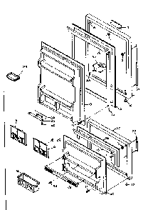 Door Parts Diagram and Parts List for 106U14FL  Kenmore Refrigerator