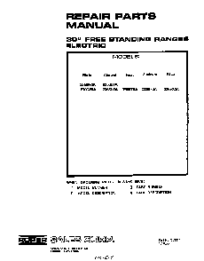 Cover Page Diagram and Parts List for 2366*0A  Roper Range