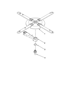 Lower Washarm And Strainer Parts Diagram and Parts List for KUDL40CVSS2  KitchenAid Dishwasher