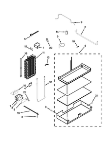 Lower Unit And Tube Parts Diagram and Parts List for KSSO48FTX18  KitchenAid Refrigerator