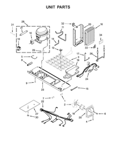 Unit Parts Diagram and Parts List for 10651789410  Kenmore Refrigerator