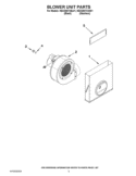 BLOWER UNIT PARTS Diagram and Parts List for KECD807XSS01  KitchenAid Cooktop