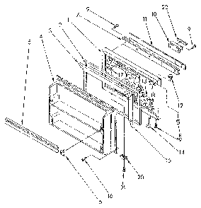 Freezer Door Diagram and Parts List for EF19MKXSM01  Whirlpool Refrigerator