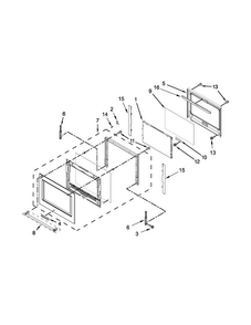 Oven Door Parts Diagram and Parts List for KOCE507ESS04  KitchenAid Microwave
