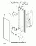 REFRIGERATOR DOOR PARTS Diagram and Parts List for GD5DHAXVY04  Whirlpool Refrigerator
