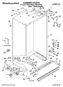 CABINET PARTS Diagram and Parts List for KSSS36FMX02  KitchenAid Refrigerator