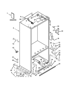 Cabinet Parts Diagram and Parts List for KBBR306EPA00  KitchenAid Refrigerator