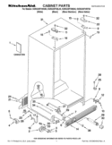 CABINET PARTS Diagram and Parts List for KSRG25FVMS05  KitchenAid Refrigerator