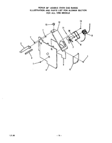 Blower Diagram and Parts List for 1765*0A  Roper Range