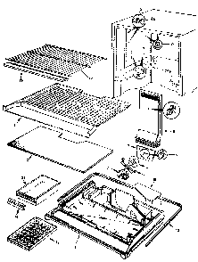 02 - Freezer Compartment Diagram and Parts List for NT19J7  Whirlpool Refrigerator