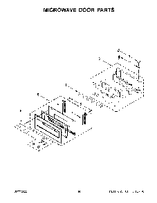 Microwave Door Parts Diagram and Parts List for KOCE507ESS20  KitchenAid Wall Oven