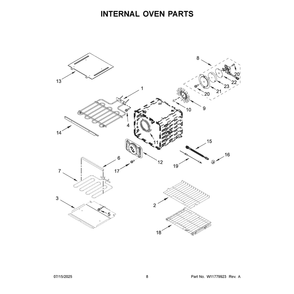 Part Location Diagram of W11734531 Whirlpool Jack, Meat Probe