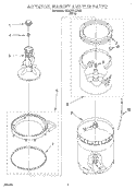 AGITATOR, BASKET AND TUB Diagram and Parts List for GCA2701XSW2  Whirlpool Washer